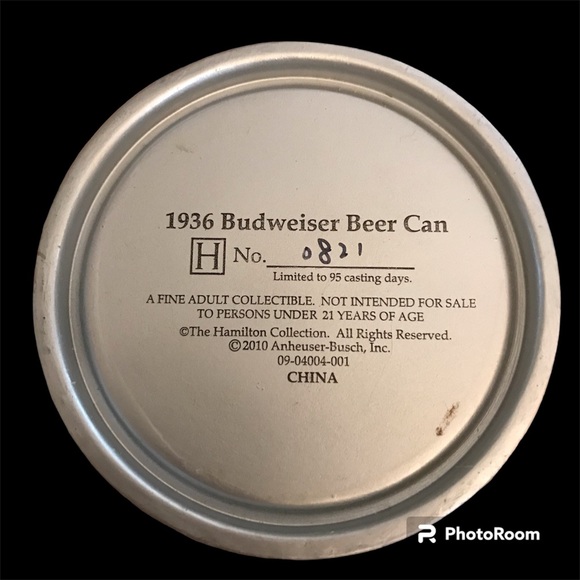 1936 “Flat Top” Budweiser Can | Hamilton Collection 2010 Issue | NIB | Open Box - Picture 2 of 8